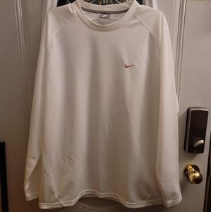 *Nike Long Sleeve LG Polyester White Shirt